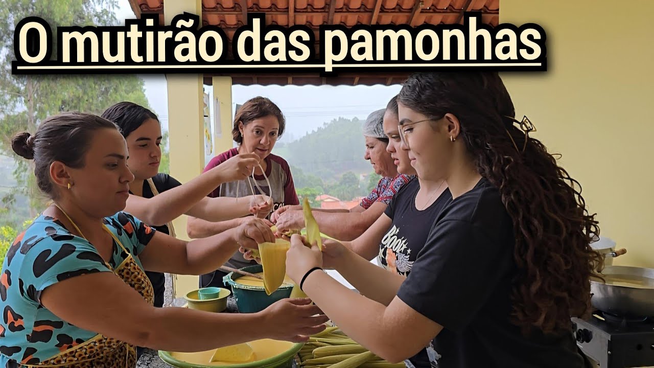 Não é só pamonha é TRADIÇÃO!Veja esse MUTIRÃO🌽Unindo GERAÇÃO!!