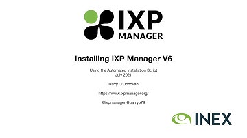 IXP Manager Tutorial 01 - Installation from Automated Script