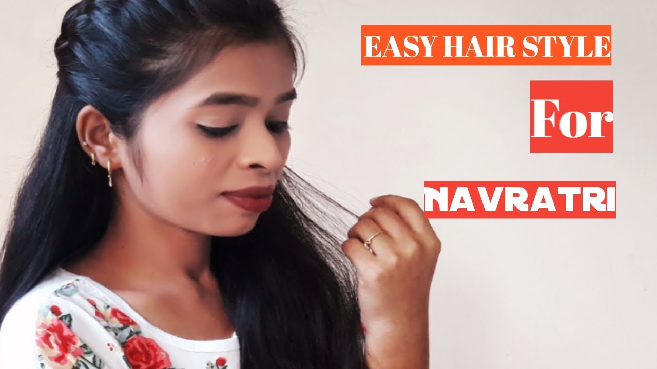 Hairstyle for Navratri  hairstyle for Garba  Quick 