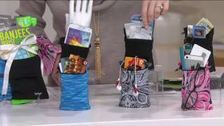 S/2 Big Banjees 2-Pocket Cell Phone Wrist Wallets by Sprigs on QVC screenshot 4