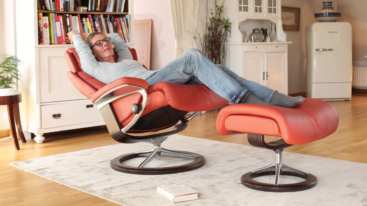 Stressless Sessel MAGIC Henna, Signature Gestell braun mit Hocker | HOUSE  OF COMFORT - YouTube