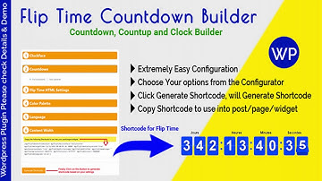 Flip Time Countdown Builder - Responsive Countdown Countup and Clock Builder for WordPress |