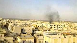 Siriasuburbios De Alepo14.02.12El Pueblo De Atareb Bajo Bombardo Del Ejército De Al Asad