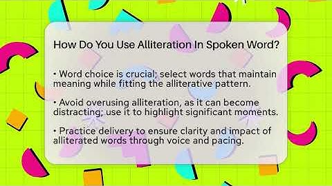 How Do You Use Alliteration In Spoken Word? - The Prose Path