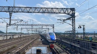 E7系F3編成全検出場北上試運転 北上駅到着シーン