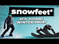 Snowfeet  new booming winter sport  skates for snow  mini ski  short ski  skiskates