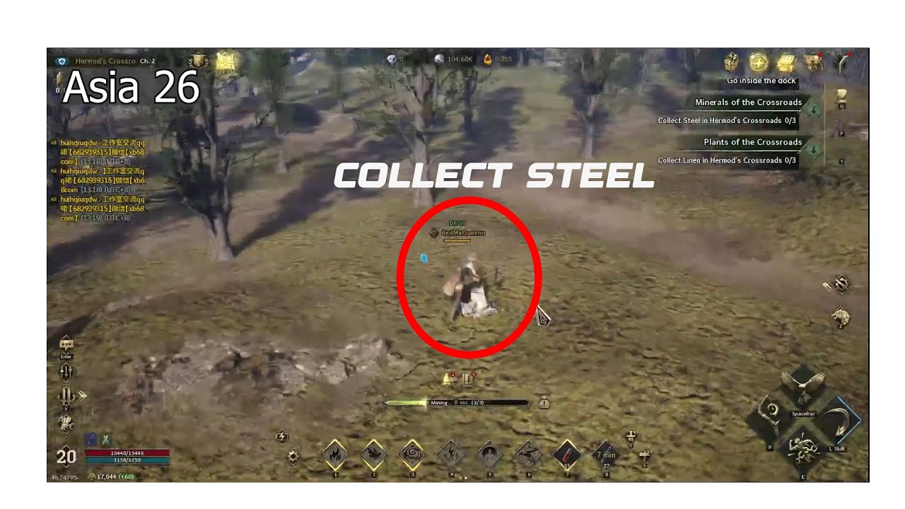 Where to collect steel in Hermod's Crossroad