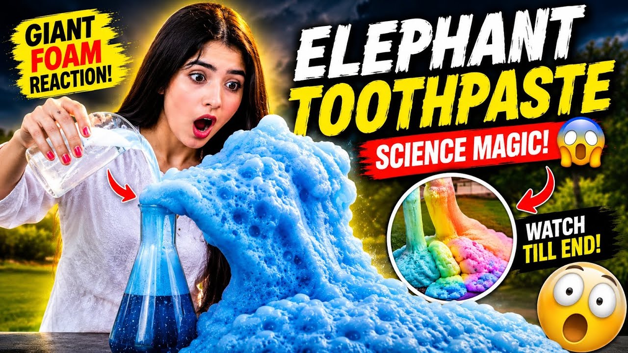 😱 Giant Foam Explosion Experiment! | Elephant Toothpaste Science Magic ...
