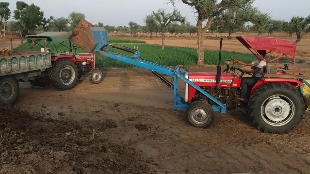 Tractor front loader for agriculture work