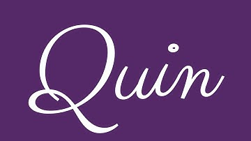 Learn how to Sign the Name Quin Stylishly in Cursive Writing