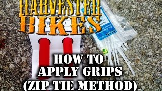 How To Apply BMX Grips (Zip Tie Method) @ Harvester Bikes