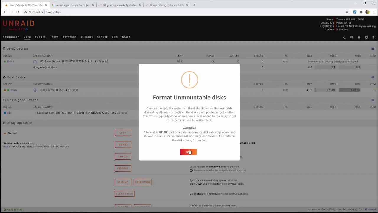 Unraid Installation und Ersteinrichtung in unter 10 Minuten YouTube