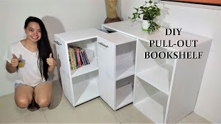 DIY PULLOUT BOOKCASE CABINET