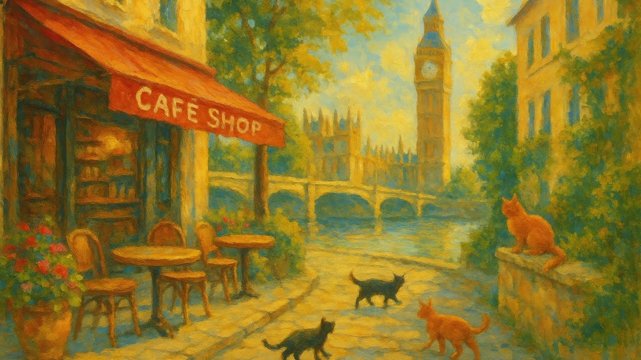 KAT Café: City Whiskers & River Jazz 🐾🏙️｜Relaxing Bossa Nova & Piano for Urban Moments