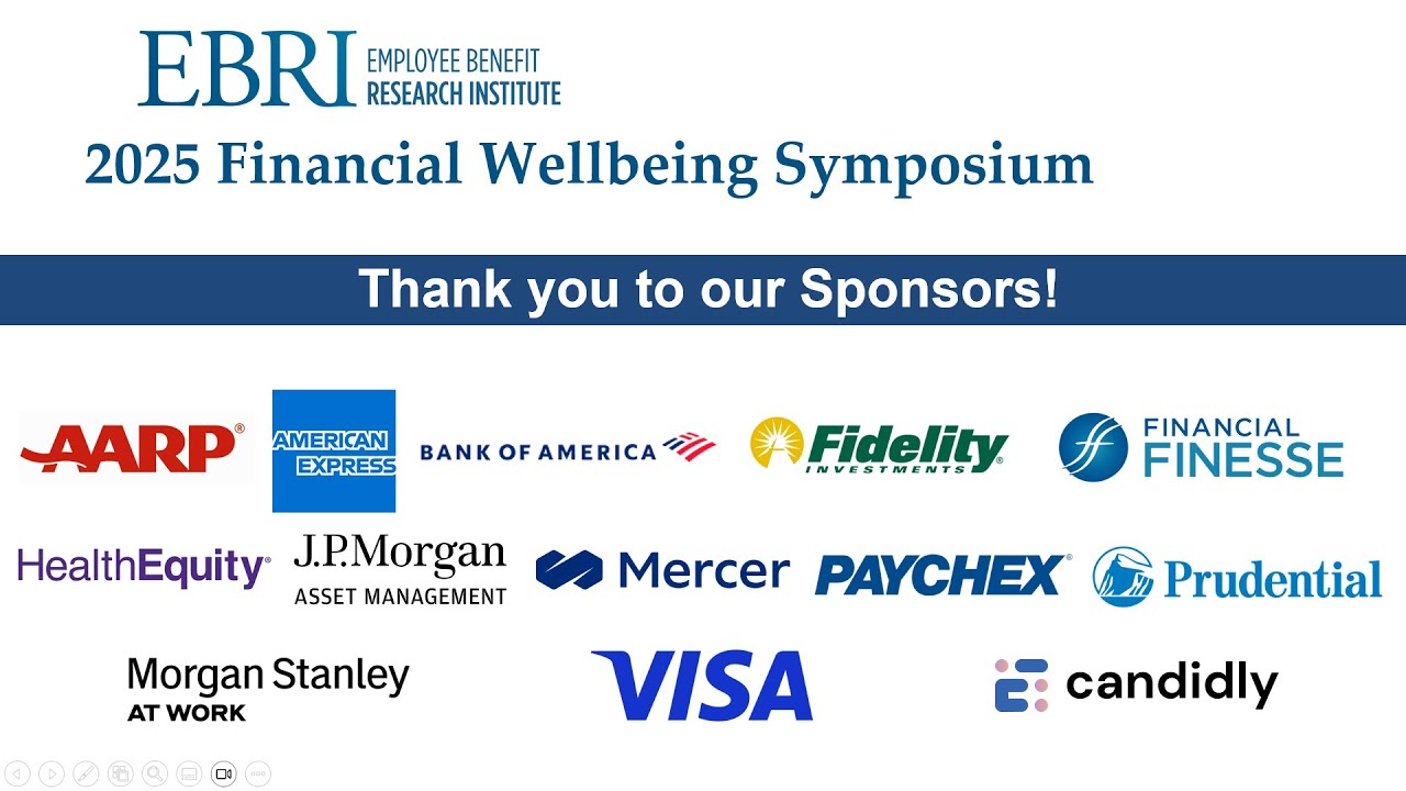 EBRI 2025 Financial Wellbeing Symposium