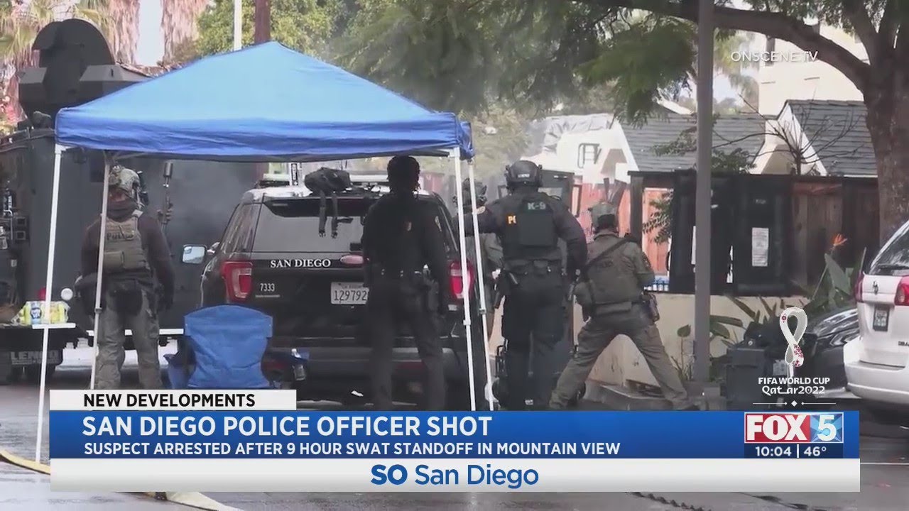 San Diego Police Officer Shot, Suspect Arrested - YouTube