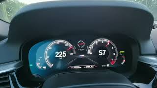 Скорость 230 км в час на BMW 530i xDrive, кузов G30, M Performance