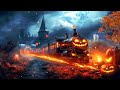 Mysterious Halloween Train Ambience 🎃 with Spooky Halloween Music on Halloween Night