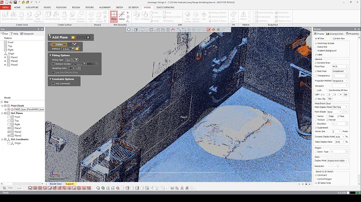 CAD Modeling from Long-Range 3D Scan Data in Geomagic Design X