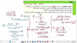 فيزياء حل مثال 1 +تطبيقات صفحة 263 لدرس خصائص  الموائع