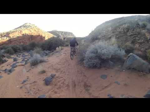 Mountain biking St. George Utah (Washington Utah) with Kevin and friend; 2015-12-04