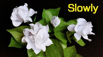 ABC TV | How To Make Gardenia Paper Flower With Shape Punch (Slowly)- Craft Tutorial