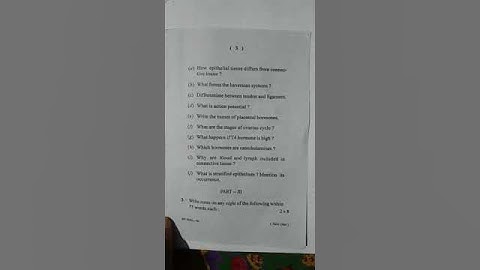 physiology core 6 || zoology|| 3rd semester question paper || Berhampur University||