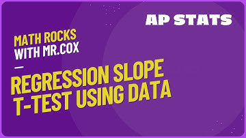 Regression Slope T Test