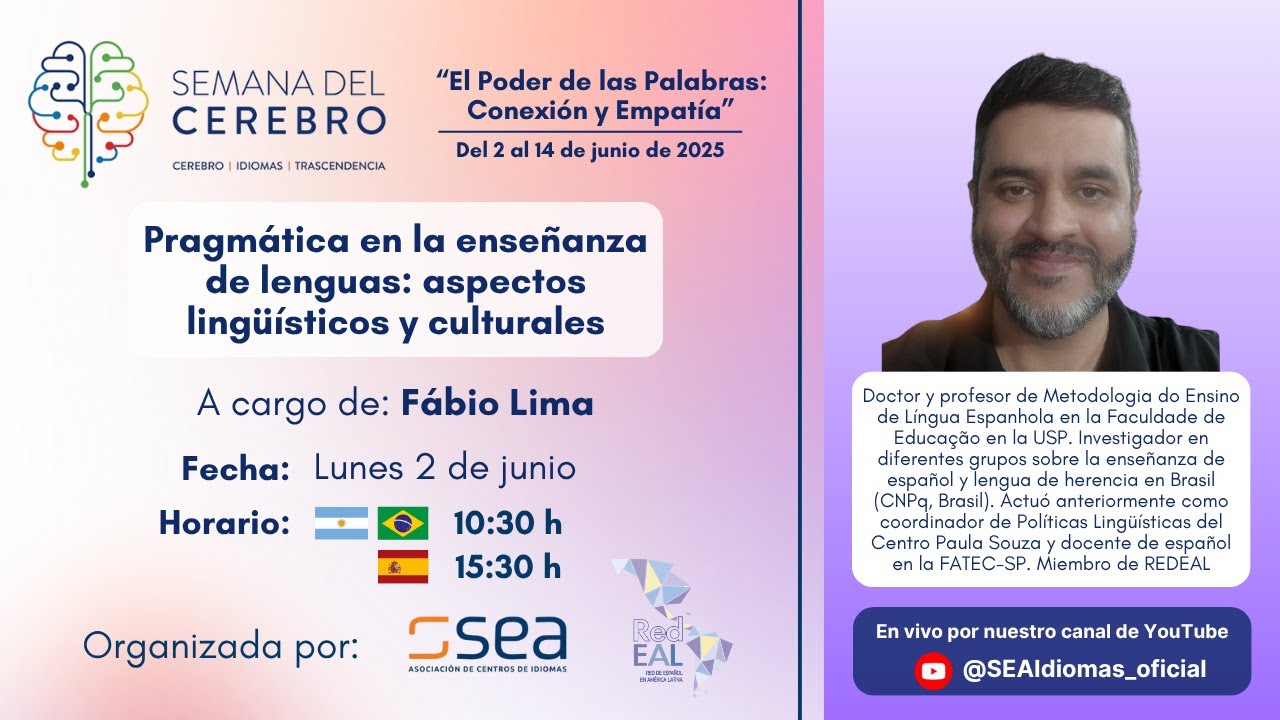 SDC2025 - 02/06 Pragmática en la enseñanza de lenguas: aspectos linguísticos y culturales - F. LIMA