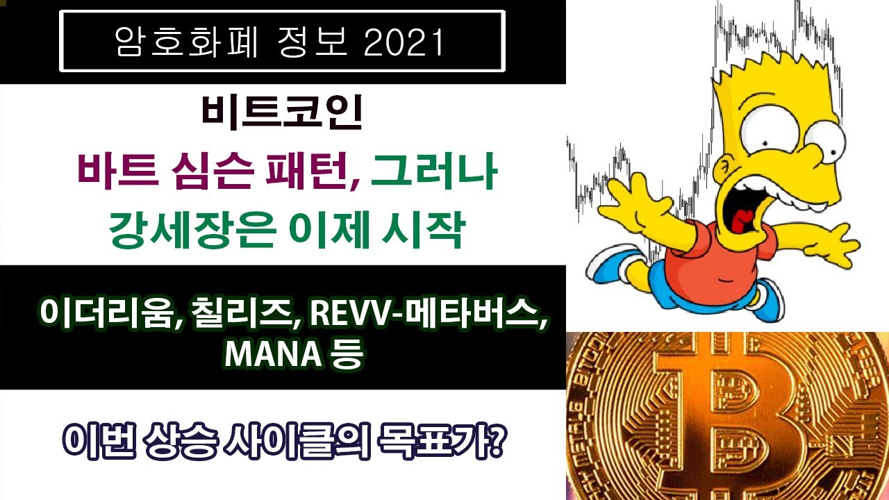 11/16) 비트코인 바트 심슨 패턴, 그러나강세장은 이제 시작 이더리움, 칠리즈, REVV-메타버스,MANA 등 - YouTube