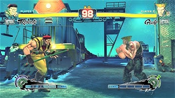 Rolento vs Guile (Hardest AI) - Ultra Street Fighter IV