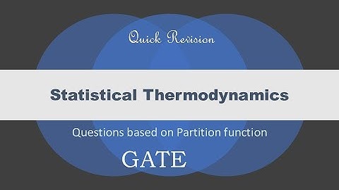 Partition function Gate previous year questions | Statistical thermodynamics