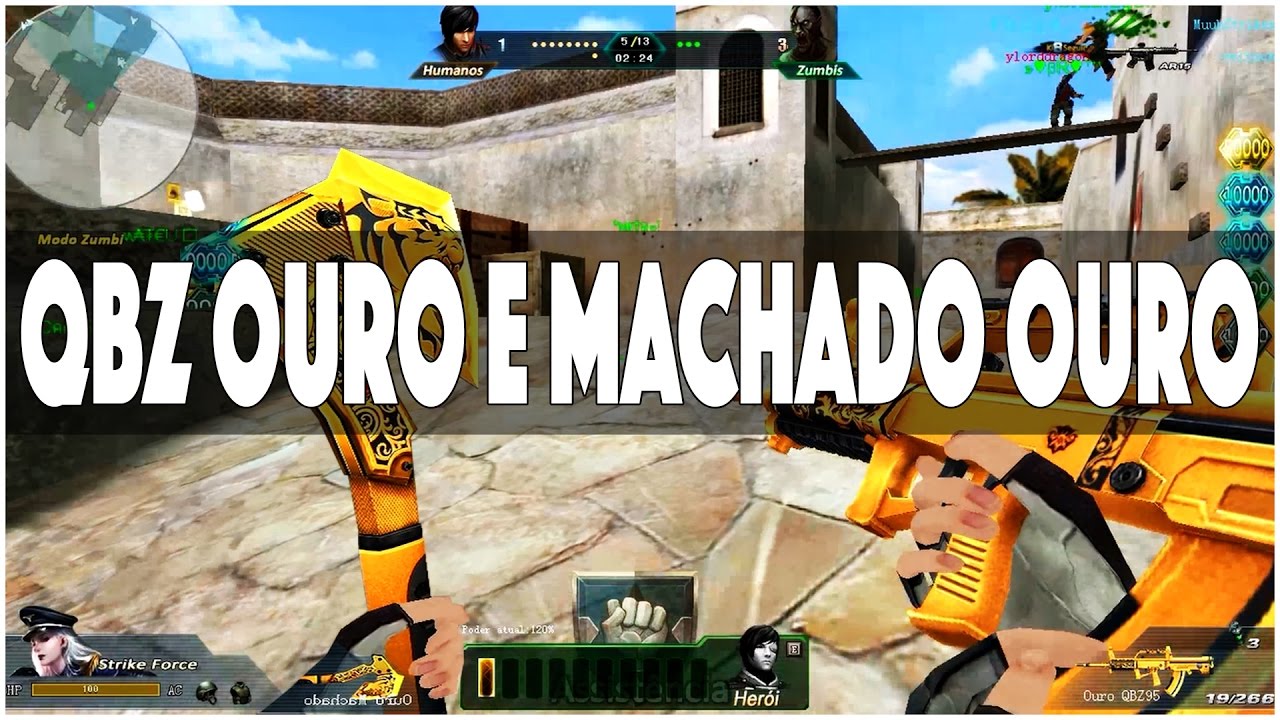 Blood Strike: QBZ OURO E MACHADO OURO (MODO ZUMBI) ‹ Macete ›