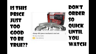 $65 PRICE FOR A 450-PIECE CRAFTSMAN TOOL SET.  TOO GOOD TO BE TRUE? SCAM?