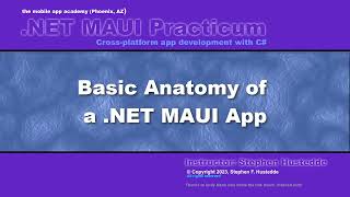 .NET MAUI 01A - Basic Anatomy of a .NET MAUI App
