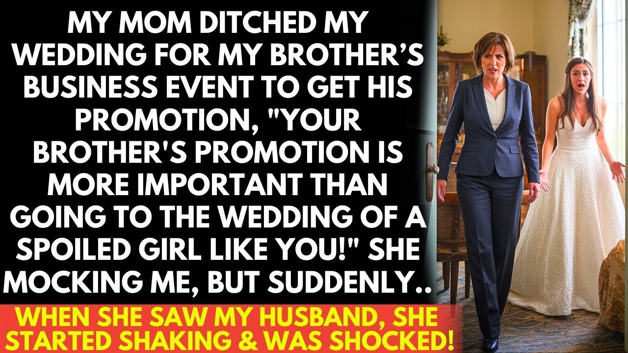My mom ditched my wedding for my brother’s promotion, snarling, “You’re just a spoiled girl!”