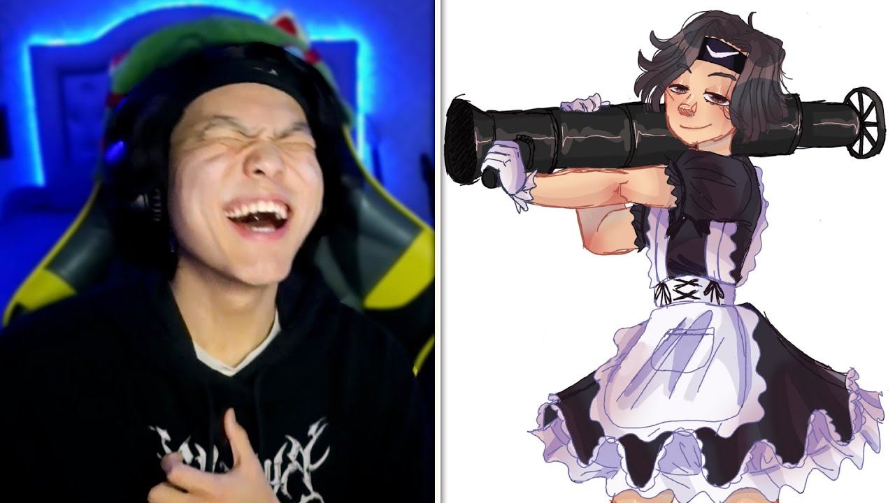 viendo sus fan arts jaja