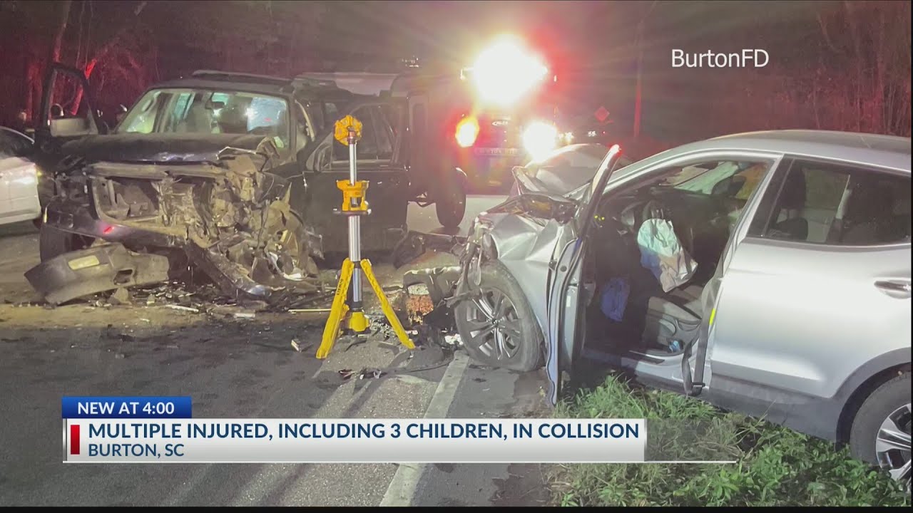 Multiple injured, including 3 children, in Burton crash - YouTube