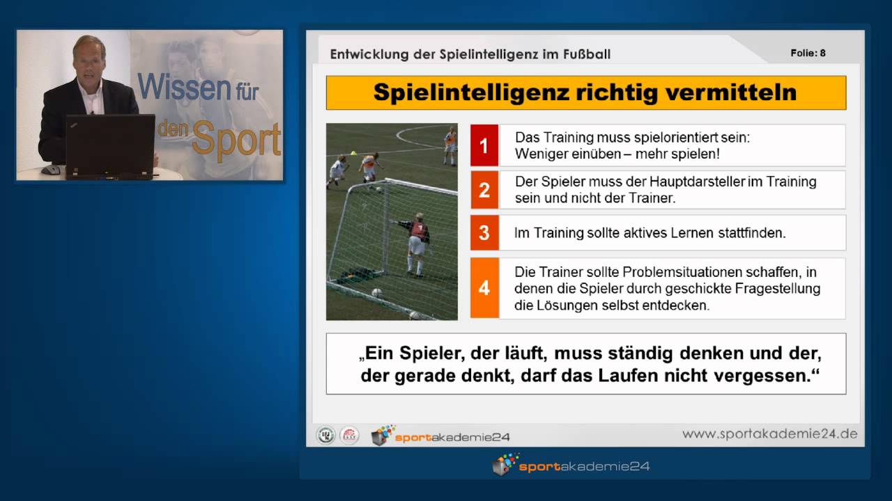 Fussball Training: Spielintelligenz im Fußball 01 - Einführungsseminar