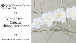 Bohemian Silk Flower Ribbon Headband Bridal Hair Accessories and Jewelry by Hair Comes the Bride