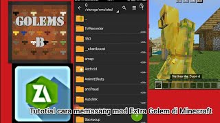 Tutorial cara memasang mod Extra Golems di Minecraft !! #shorts screenshot 4