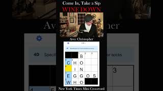 NYT HUMP-Day Mini Crossword!😅 Come in, Take a Sip, & Wine Down! Let's Solve Together! 🍷 #shorts