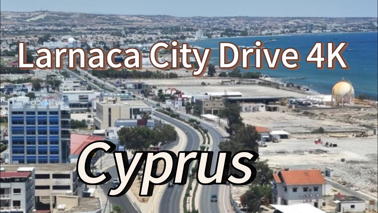 Larnaca Car City Drive in 4K, Cyprus