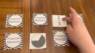 English: Fraction Memory Game