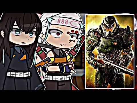 Hashiras React to Doom Slayer // Tiktok // Gacha React