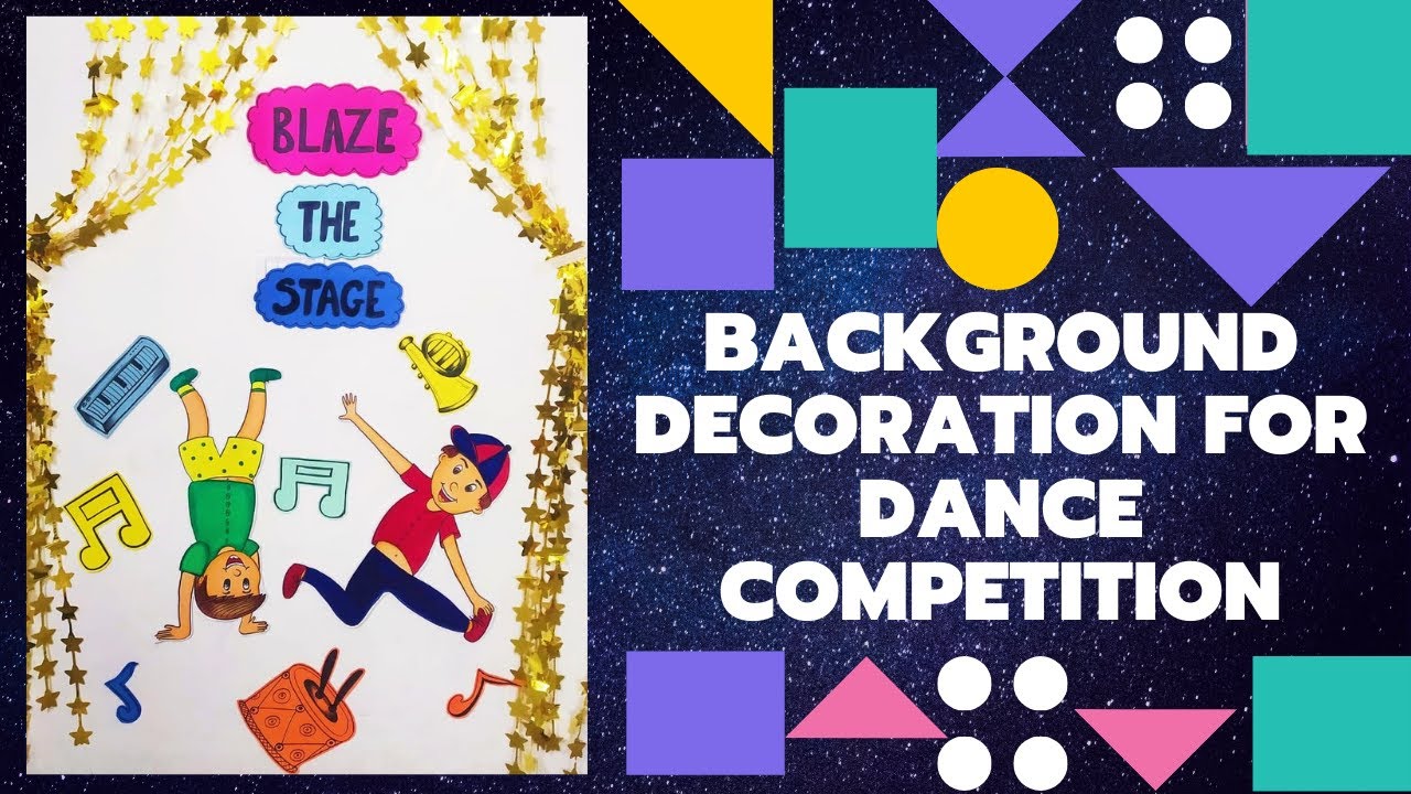 HOW TO DECORATE THE BACKGROUND FOR DANCE COMPETITION - YouTube