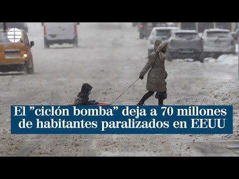 El "ciclón bomba" deja a 70 millones de habitantes paralizados en EEUU