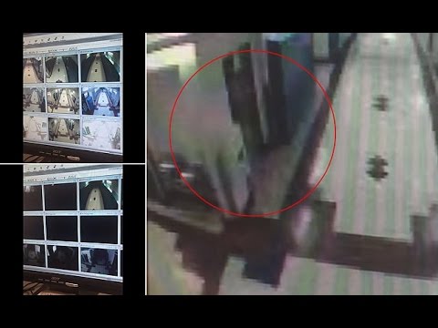 Idaho school CCTV captures ghost and crazy light flickering