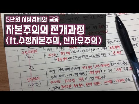   고1 통합사회 21 자본주의의 전개과정 Ft 수정자본주의 신자유주의 5단원 시장경제와 금융 ㅣ 통합사회 강의 ㅣ 통합사회 노트필기 ㅣ 통합사회 공부방법