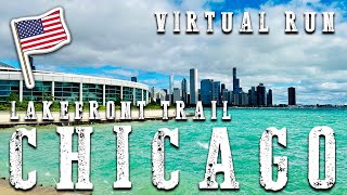 🆃RE🅰DMILL | Virtual 🆁un - CHICAGO - LAKEFRONT TRAIL - USA #treadmill #virtualrun #run
